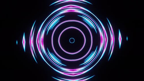 Plasma-Abstraktion von neonfließenden Ringen