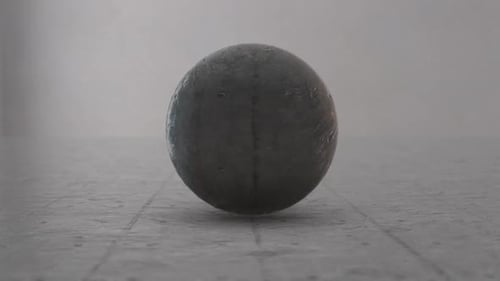 Heavy Medicine Ball Bouncing on Concrete Loop Animation