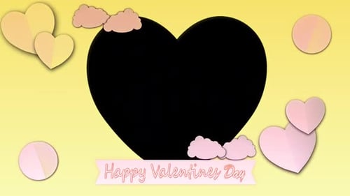 Paper Cutout Heart Valentine's Day Greeting Animation