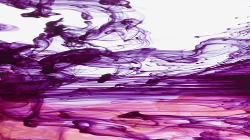 Purple and Pink Ink Swirling Abstractly