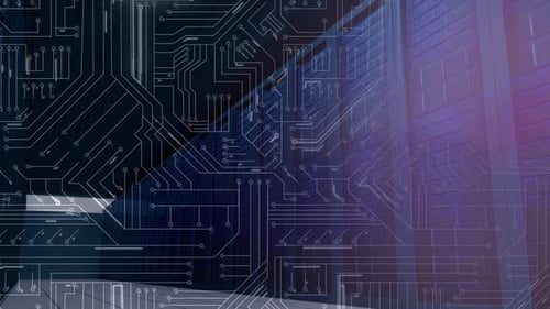 Animated Futuristic Circuit Board Technology Background