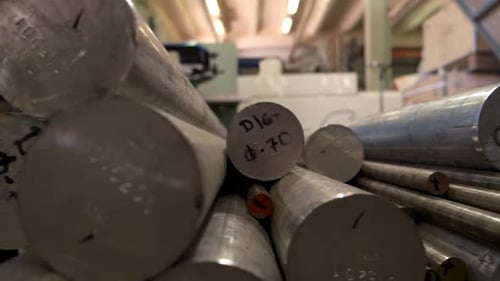 Stack of Metal Cylinders.