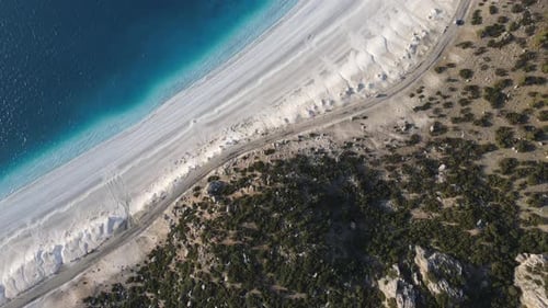 Aerial Salda Lake Coast