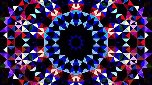 Dynamic Geometric Kaleidoscope Abstract Motion Background