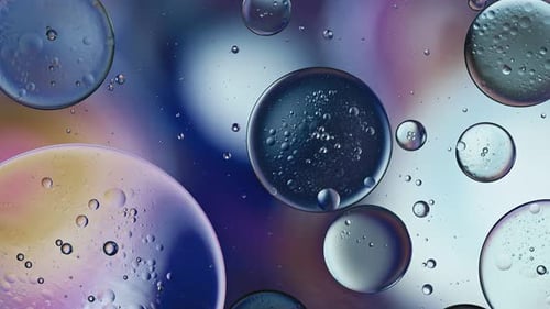 Abstrakte bunte Lebensmittel Öl Tropfen Bubbles 192
