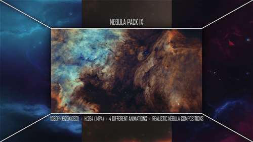 Colorful Space Nebulae Background Pack: Dynamic Cosmic Animations