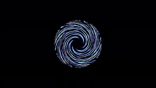 animated round shape of multicolor flashing lights, on a black background