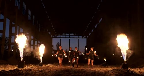 Dynamic Fire Performers Create an Exciting Show