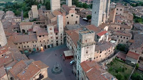 Aerial view of San Gimignano, Tuscany