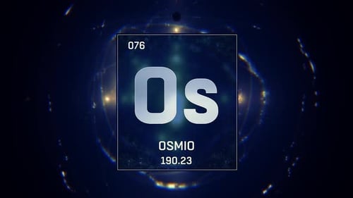 Animated Osmium Element in Futuristic Science Display