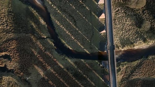 Bird's Eye View of the Old Viaduct in Fleet Western Scotland