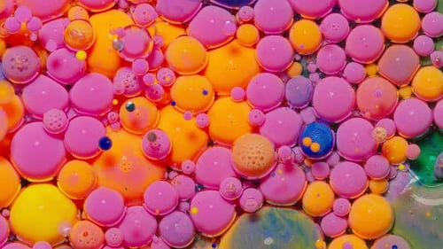 Colorful Orange Pink Bubbles Surface Wallpaper Themes Background Multicolor Space Universe Concept