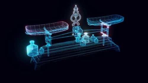 Balance Scale Hologram Rotating Hd