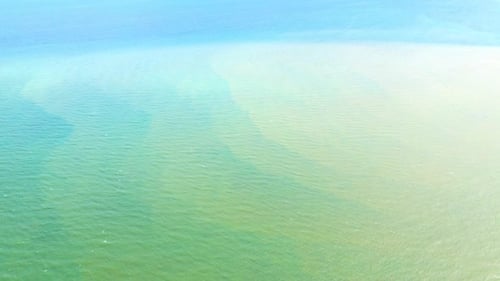 4K, Sea waves on the beautiful aerial view drone. Flight over sea.