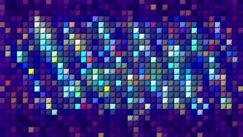 Rows pf blinking pixels or squares