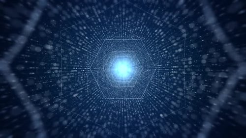 Endloser sechseckiger Partikeltunnel