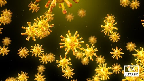 Coronavirus Falling Down 4K