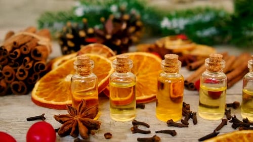 Festive Essential Oils with Christmas Spices and Fruit
