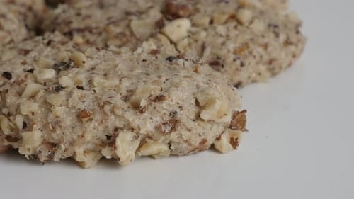 Tasty orasnice walnut cookies 4K close-up video