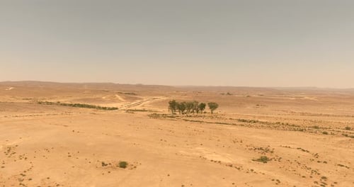 Dry desert landscape, Drone footage.