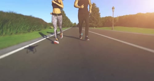 Couple Jogging in the Park