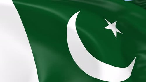 Realistic Waving Flag of Pakistan Seamless Loop