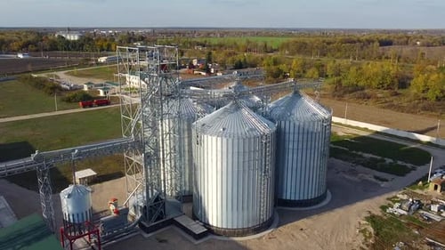 Silos der Getreidelagerung