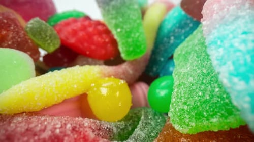 Vidéo de survol macro de Jelly Sweets