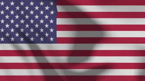 Dynamic Waving Flag of the United States