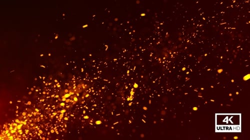 Hintergrund der fliegenden Feuer-Partikel geloopt