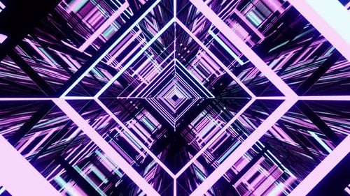 Cyber Pink And Blue Tunnel Vj Loop Background 4K