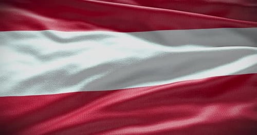 Austria National Flag Waving Seamless Loop Animation