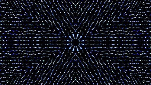 Shimmering Blue Digital Geometric Light Pattern Loop