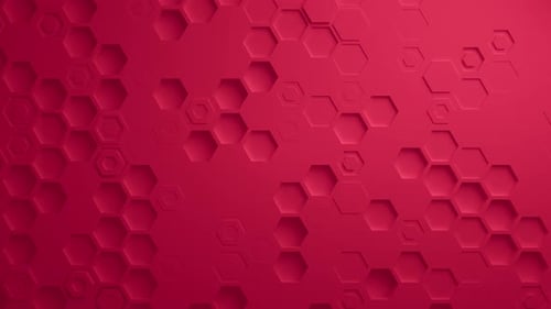 Red Abstract Hexagon Geometric Surface Seamless Loop UHD
