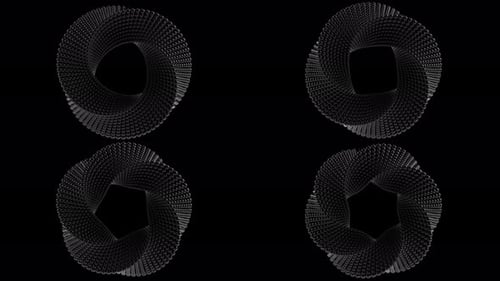 Geometric Rotating Sphere Shapes with Polygonal Reveal Animation