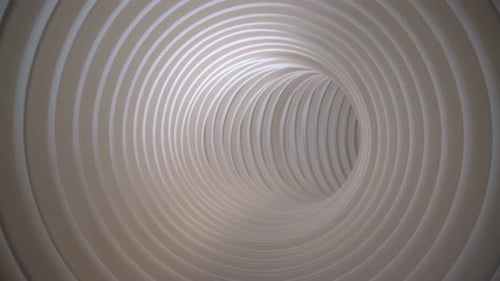 Abstract White Concentric Tunnel Motion Background