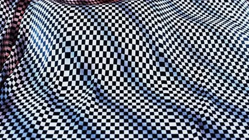 Abstract Checkered Texture Waving Slowly