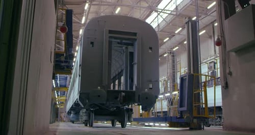 Im Werk zur Herstellung von Zügen