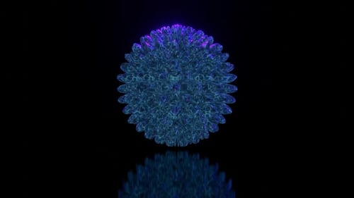Abstract Glowing Crystal Sphere Zoom Animation