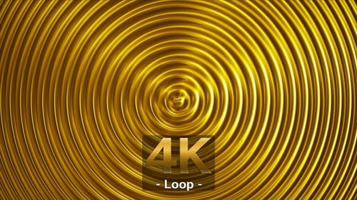 Glowing Reflective Gold Circle Ripple Wave Effect