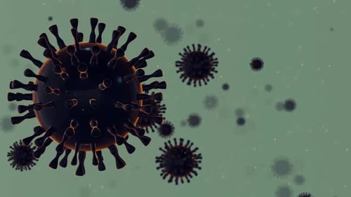 Animated 3D Virus Microscopic Cell Background Loop
