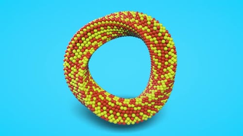 Abstract Sphere Torus Rotating Pattern Loop