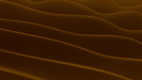 3D abstrakte Wellen gelber Hintergrund 4K