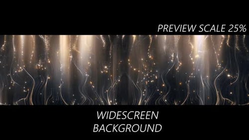 Elegant Abstract Flowing Particle Lines Widescreen Background