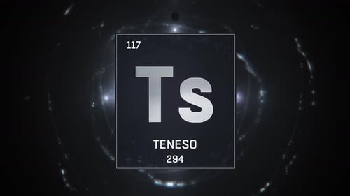 Teneso Chemical Element with Rotating Atomic Particles