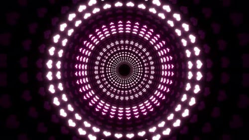 Pink Heart Light Tunnel Loop