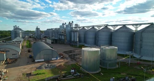 Grain Elevator Aerial View