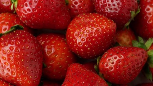 Close Up of Delicious Red Strawberries