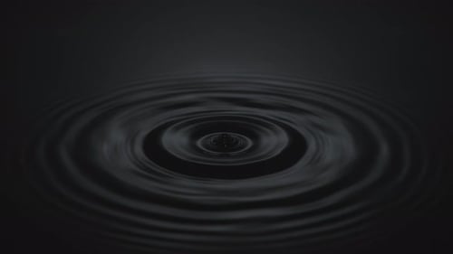 Water Droplet Impacting Dark Liquid Surface