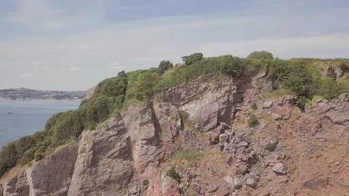 Coastal Cliffside Beauty Aerial View